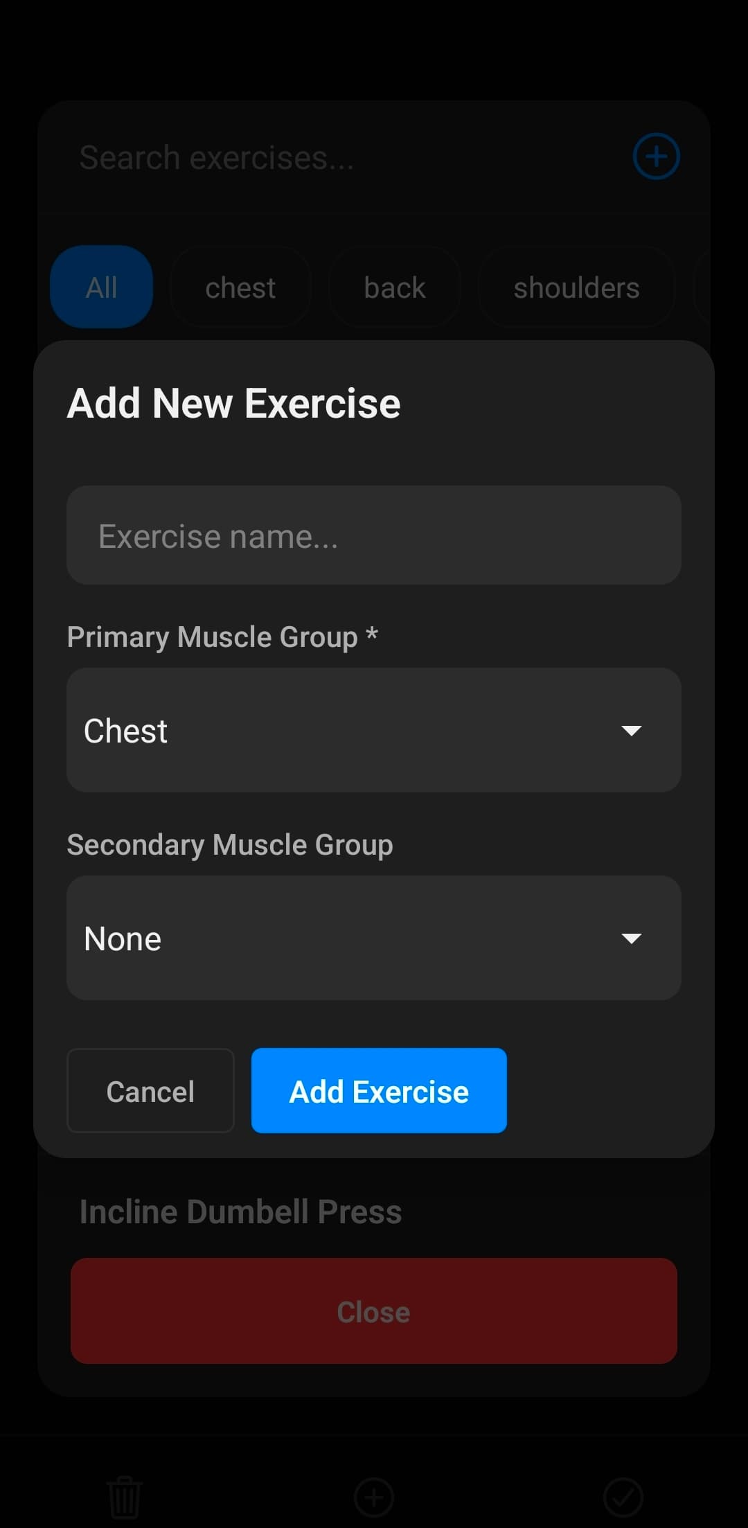 Gym Tracker Mobile App 5