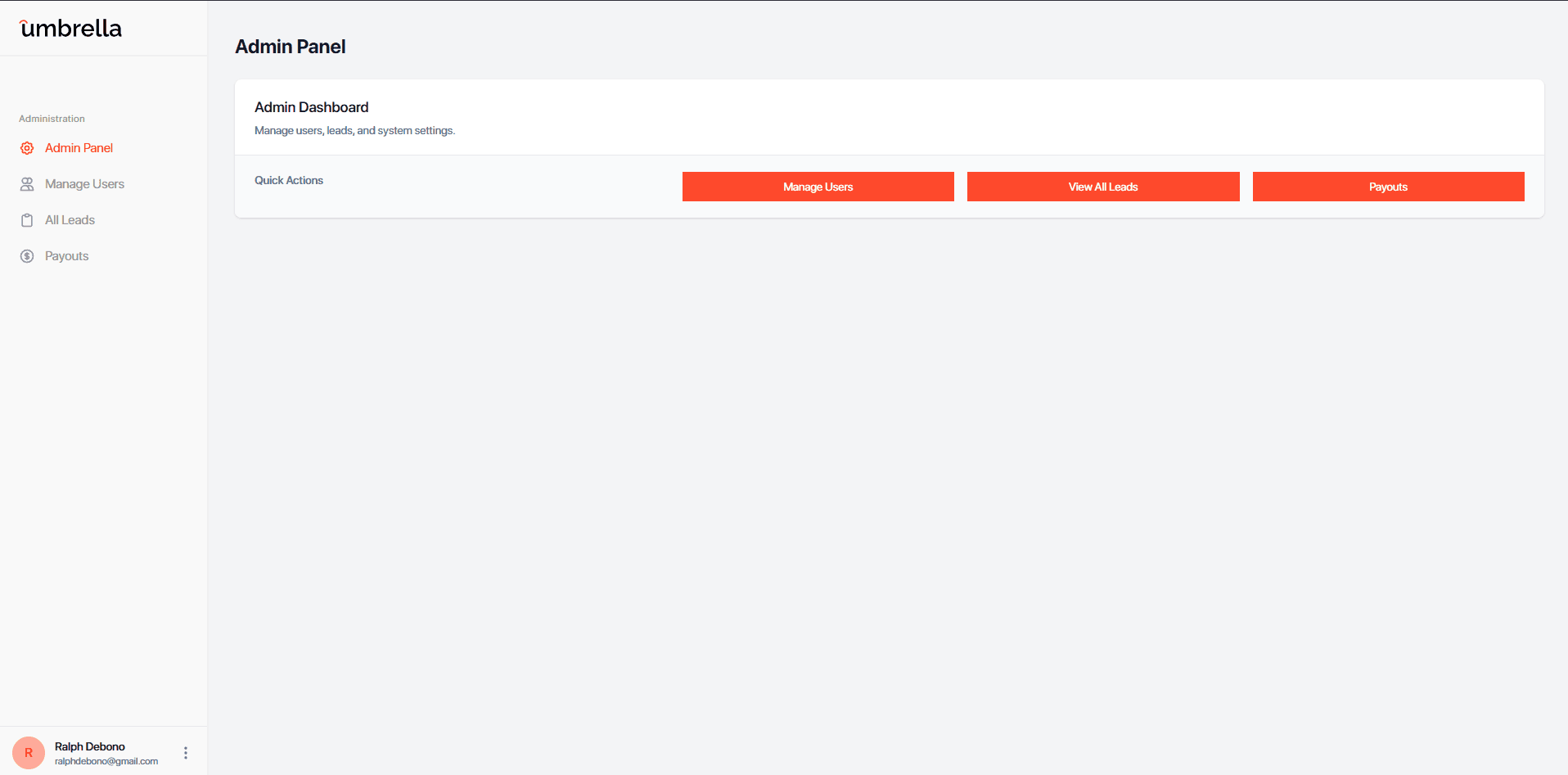 Umbrella Referral Platform 8