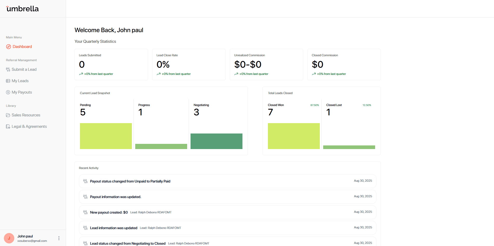 Umbrella Referral Platform 2