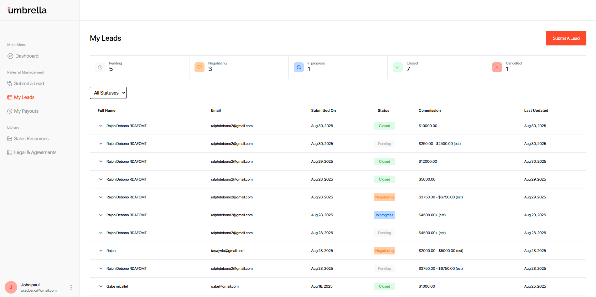 Umbrella Referral Platform 4